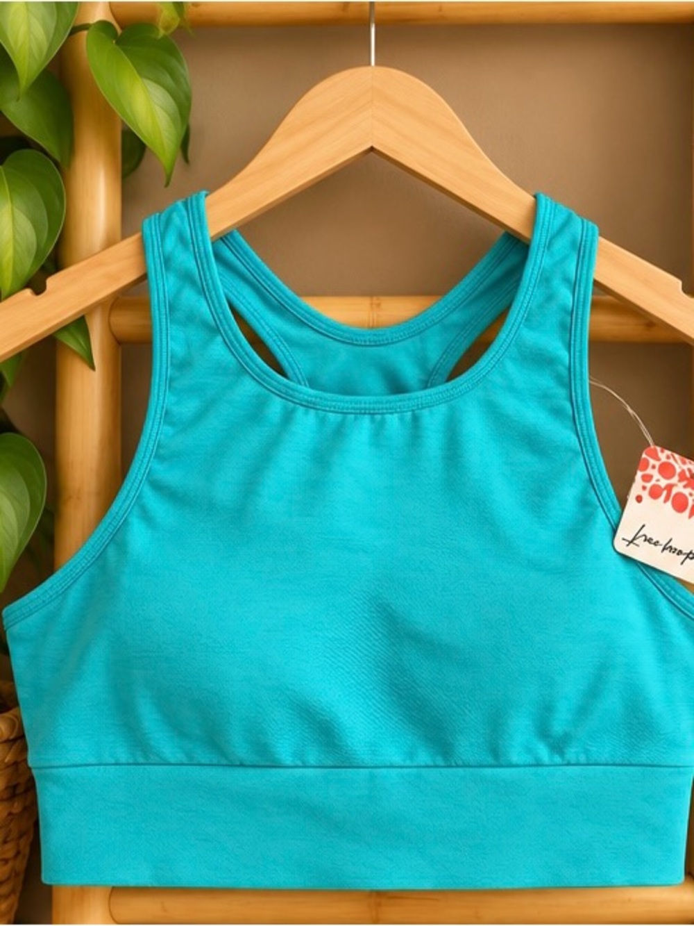 Free People FP Movement Every Single Time Longline Bra Teal M NWT